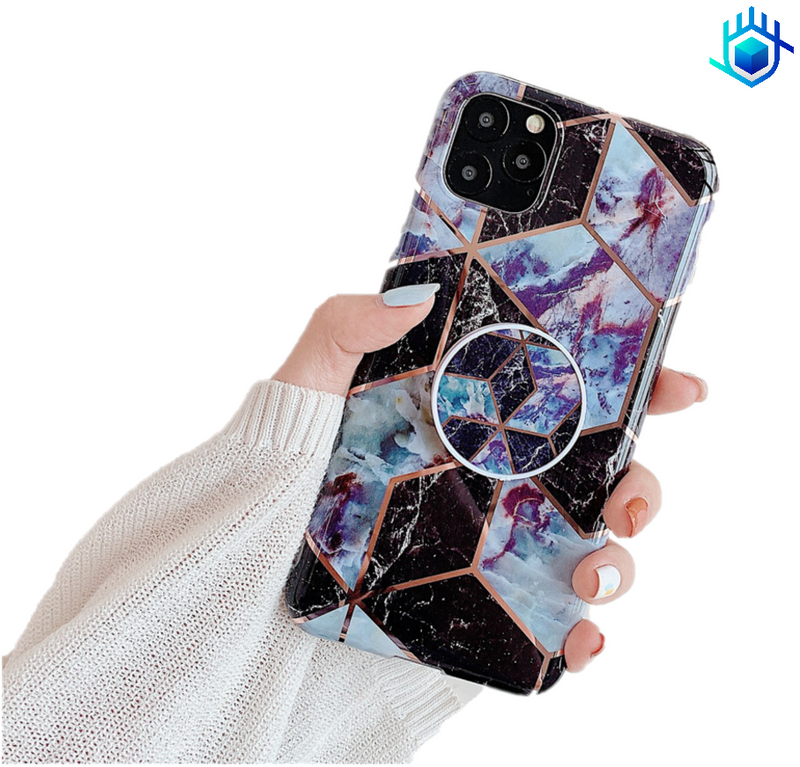 Funda Geometria Compatible Con Huawei Marmol Mujer Protector