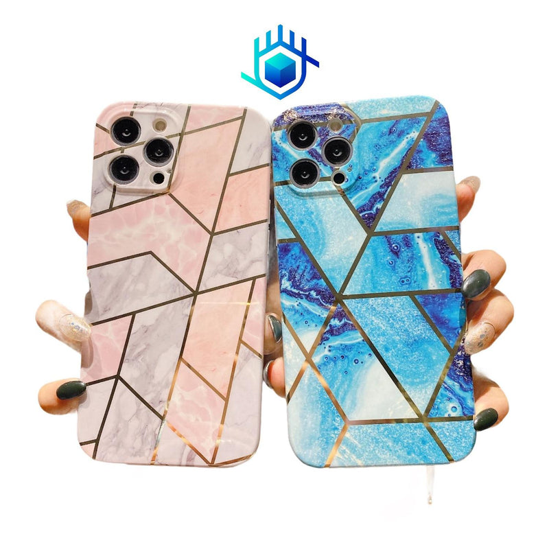 Funda Para iPhone Marmol + Mica Mujer Case Ligera Protector