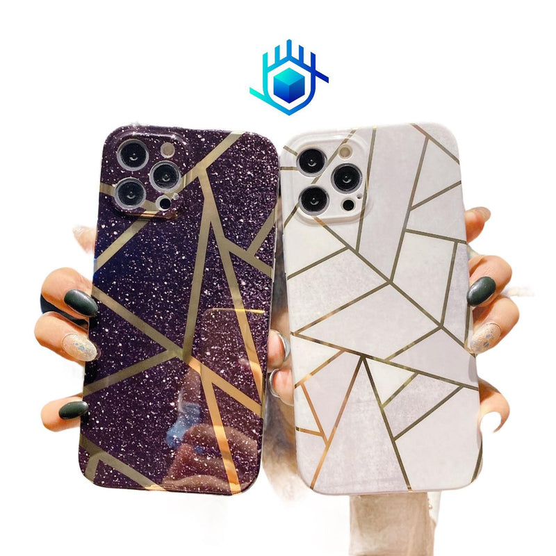 Funda Para iPhone Marmol + Mica Mujer Case Ligera Protector