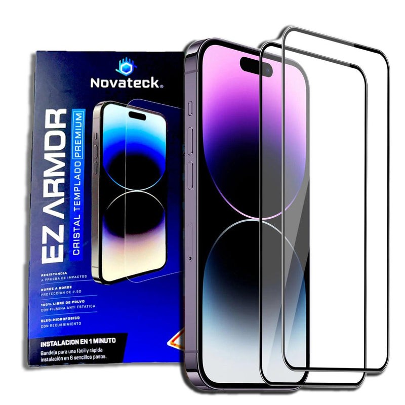 2 Micas EZ Armor Premium para iPhone 11 XR Instalacion Facil