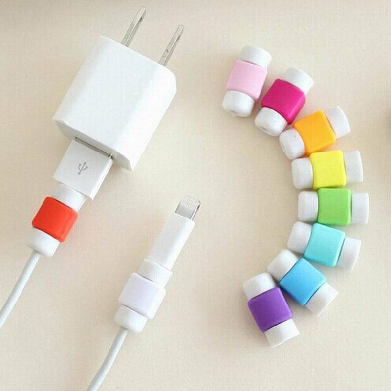 10 Pzs Protector Cable Cargador Celular Universal Resistente