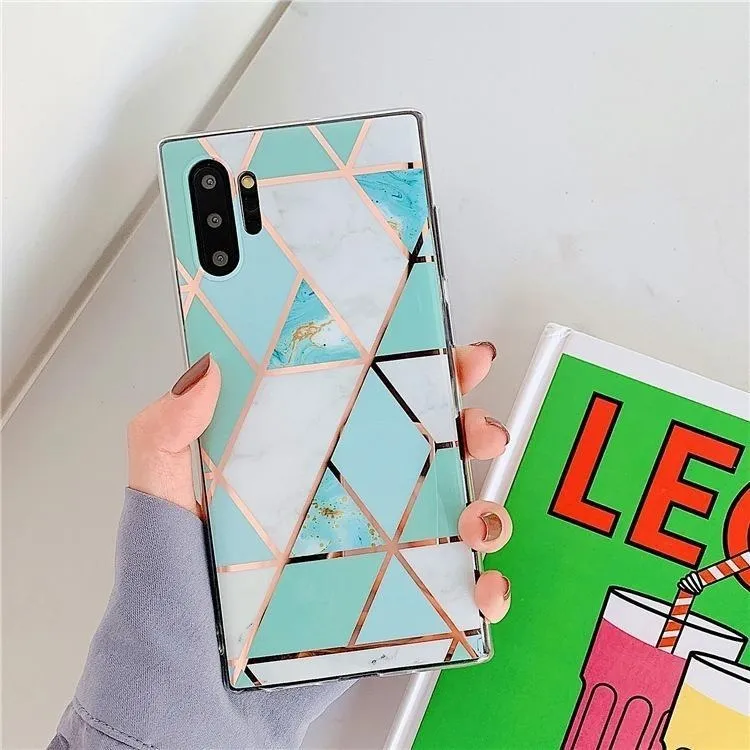 Funda Geometria Compatible Con Huawei Marmol Mujer Protector