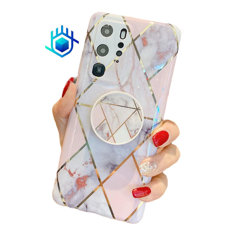 Funda Para iPhone Marmol + Mica Mujer Case Ligera Protector