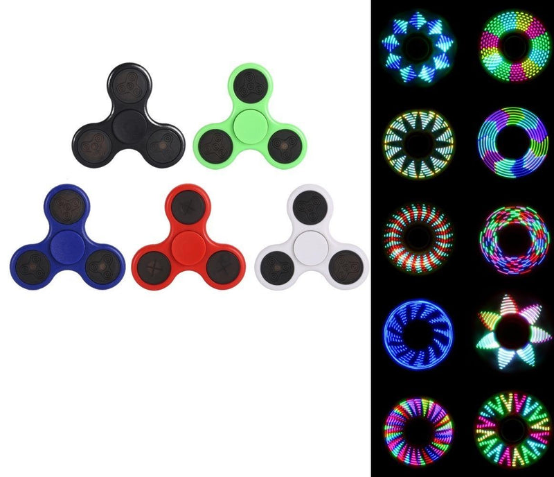 Fidget Spinner Forma Figuras Luz Led Alta Calidad Luces Niño