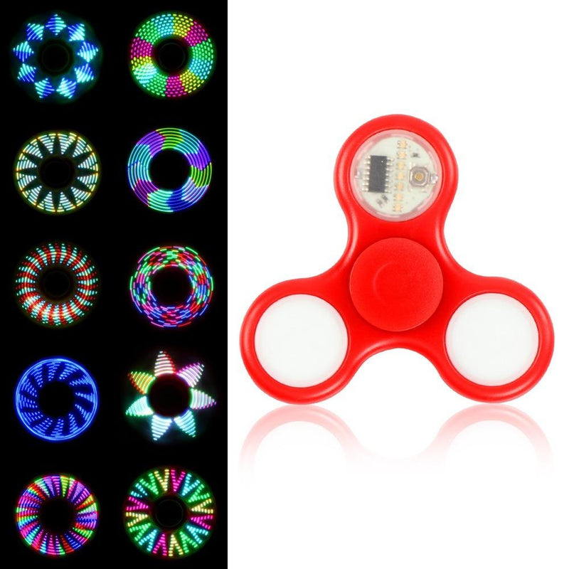 Fidget Spinner Forma Figuras Luz Led Alta Calidad Luces Niño