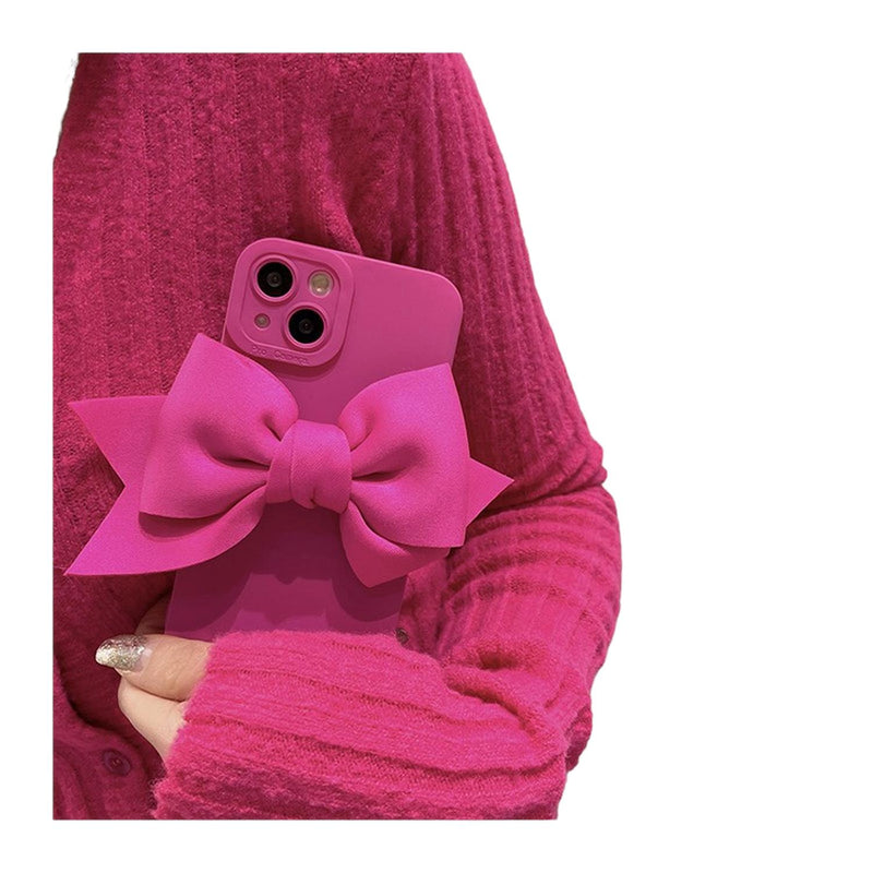 Funda de Goma con Moño para iPhone + Mica Protectora Mujer