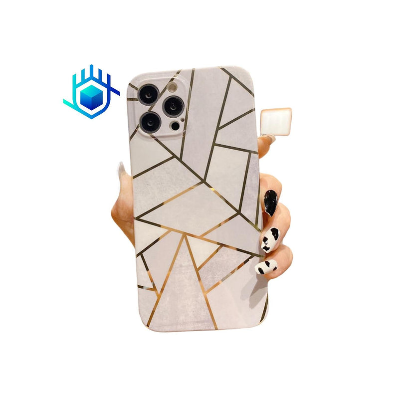 Funda Para iPhone Marmol + Mica Mujer Case Ligera Protector